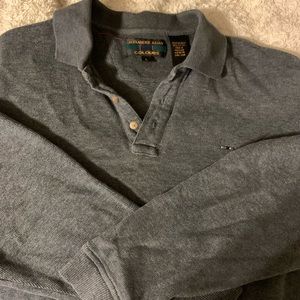 Grey Alexander Julian long sleeve polo, size large.